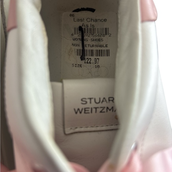 Stuart Weitzman White and Pink Athletic Shoes - Picture 6 of 6
